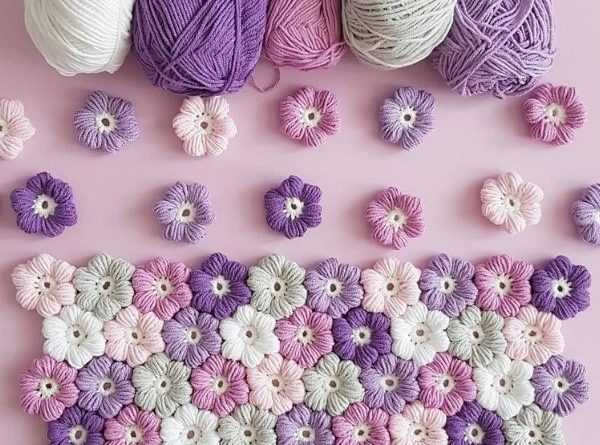 Crochet Puff Stitch Flowers
